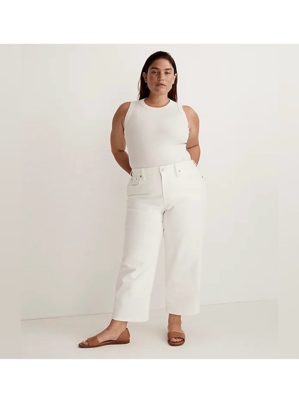 Madewell White Wide-Leg Jeans